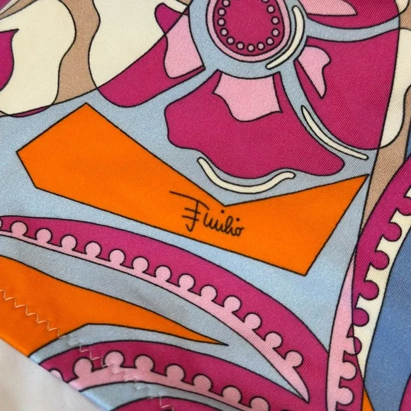 Emilio Pucci Vibrant Pink and Orange Bikini Women’s Size 44 - Picture 9 of 11